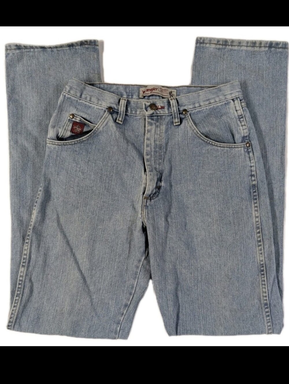 Mens Wrangler PBR Professional Bull Riders Jeans Light Wash Size 31x36 Western